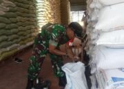 Babinsa Kawal Ketat Masuknya 95 Ton Beras ke Gudang Bulog Arjasa, Total Stok Capai 1.827 Ton