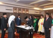 Bupati Ipuk Fiestiandani Melantik Tujuh Pejabat Pimpinan Tinggi Pratama di Lingkungan Pemkab Banyuwangi