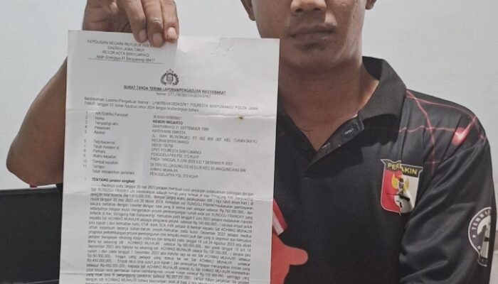 Diduga Proses Hukum Berjalan Lambat: Hendri Wigiarto Selaku Korban Dugaan Penggelapan Dana Rumah Huni, Bapak Kapolres Banyuwangi Mohon Pelaporan Saya di Proses