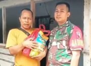 Peduli Sesama, Babinsa Bagikan Sembako ke Warga Kurang Mampu