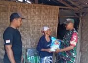Wujudkan Kepedulian, Babinsa Jangkar Serahkan Bantuan Sembako ke Warga