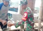 Babinsa Koramil 0823/07 Asembagus Bersama Warga Kompak Kerja Bakti Bangun Masjid