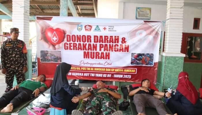 Sambut HUT TNI ke-80, Koramil 0823/09 Jangkar Gelar Donor Darah dan Pangan Murah