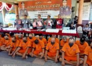Polresta Banyuwangi Amankan 43 Tersangka dari 37 Kasus Narkoba dalam Operasi Tuntas Semeru 2025