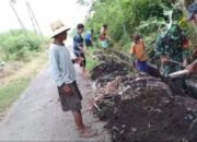 Babinsa Koramil 0823/07 Asembagus dan Warga Gotong Royong Ciptakan Lingkungan Bersih dan Sehat