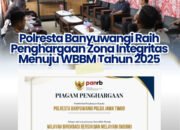 Polresta Banyuwangi Raih Penghargaan Zona Integritas Menuju WBBM Tahun 2025