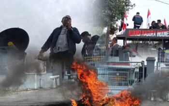 Suasana Memanas, Massa AMI Kepung Kantor Wilayah Ditjen PAS Jatim di Surabaya