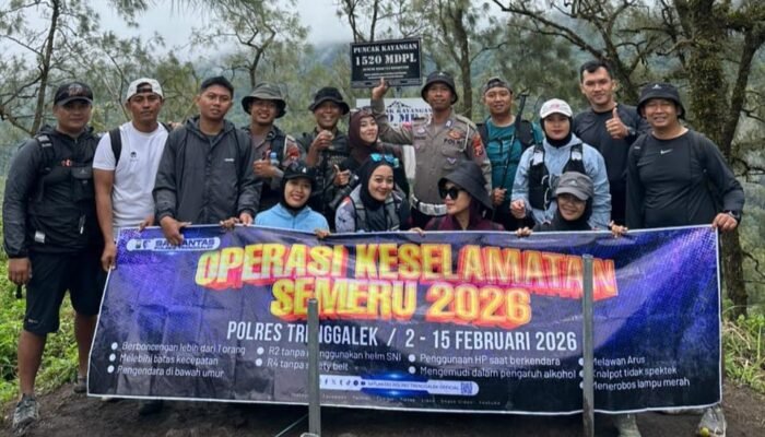 Satlantas Polres Trenggalek Gelar “Muncak Bareng Wilis”, Cara Anti Mainstream Sosialisasi Ops Keselamatan Semeru 2026