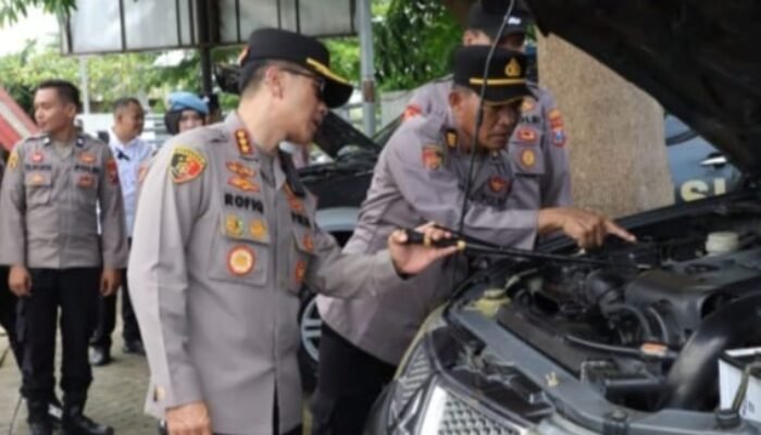 Kapolresta Banyuwangi Cek Kesiapan Kendaraan Dinas Jelang Operasi Ketupat Semeru 2026