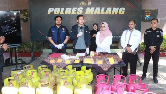 Polres Malang Bongkar Sindikat Pengoplos LPG Bersubsidi di Kepanjen