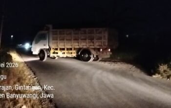 Beraktivitas Pada Malam Hari, Tambang Pasir Di Desa Gladag Dusun Susukan Kidul Kecamatan Rogojampi Banyuwangi Terkesan Kebal Hukum