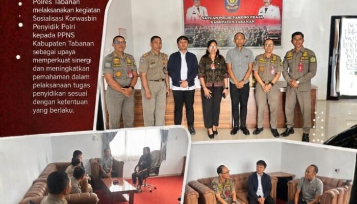 Polres Tabanan Gelar Sosialisasi Korwasbin Penyidik Polri kepada PPNS Kabupaten Tabanan