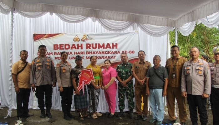 Sambut Hari Bhayangkara ke-80, Polda Bali Melalui Polres Jembrana Resmikan Bedah Rumah untuk Warga Pohsanten, Wujud Nyata Polri untuk Masyarakat