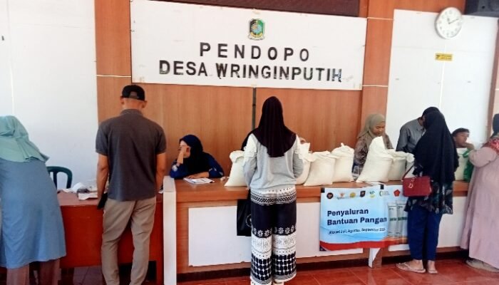 Pemdes Wringinputih Salurkan Bantuan Pangan untuk 1.761 KPM, Tiga Bulan Sekaligus