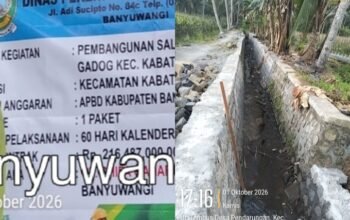 Proyek Saluran Irigasi di Gadog Kabat Banyuwangi Diduga Tumbal Keserakahan, Ketua Formasi H. Didik: Jangan Main-main Dengan Anggaran Pemerintah 