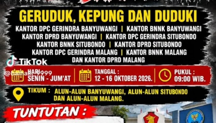 ALIANS MADURA INDONESIA BERSAMA SAKERA GELAR DEMO AKBAR, GERUDUK KANTOR DPRD & GERINDRA DI 3 KABUPATEN — TUNTUT COPOT, PECAT DAN PENJARAKAN TIGA ANGGOTA DEWAN TERKAIT NARKOTIKA