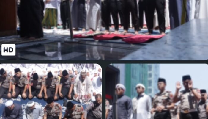 Berharap Bencana Karhutla lekas Berlalu puluhuan Personil Polres Pasuruan Bersama ribuan Santri PP. dalwa mencoba Mengetuk pintu Langit