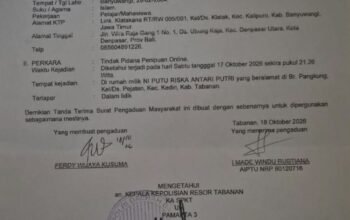Polres Tabanan lambat tangkap pelaku Penipuan Jual Beli Motor, Pembayaran Ditransfer ke Rekening Pihak Ketiga